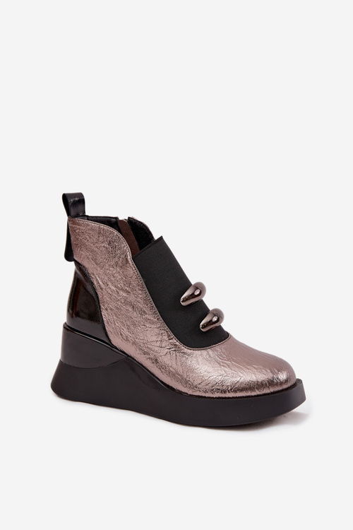 Жіночі чоботи на платформі D&A MR52-106 Металічні