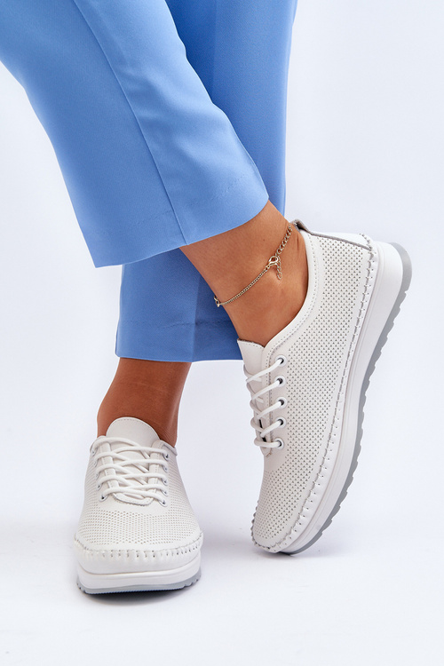 Шкіряні жіночі спортивні кросівки бежеві Lalnai