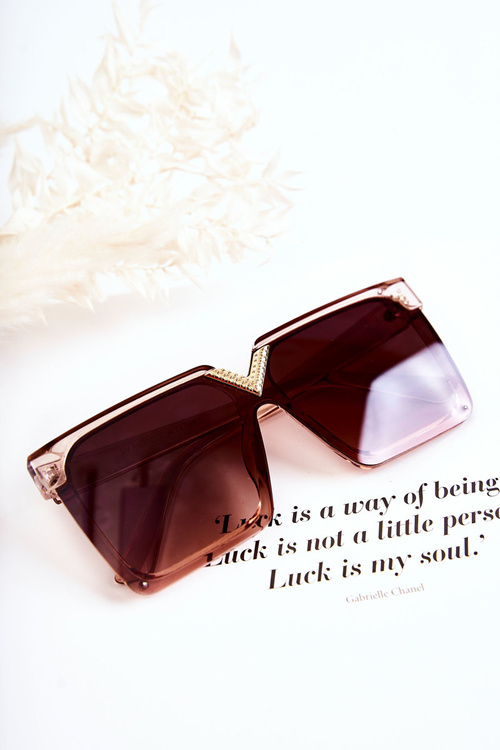 Квадратні сонцезахисні окуляри V130044 Коричневі