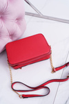 Жіноча сумочка через плече із золотим ланцюжком червоного кольору