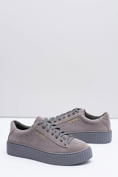 Лу Бу | Сірі замшеві кросівки Jagger на платформі