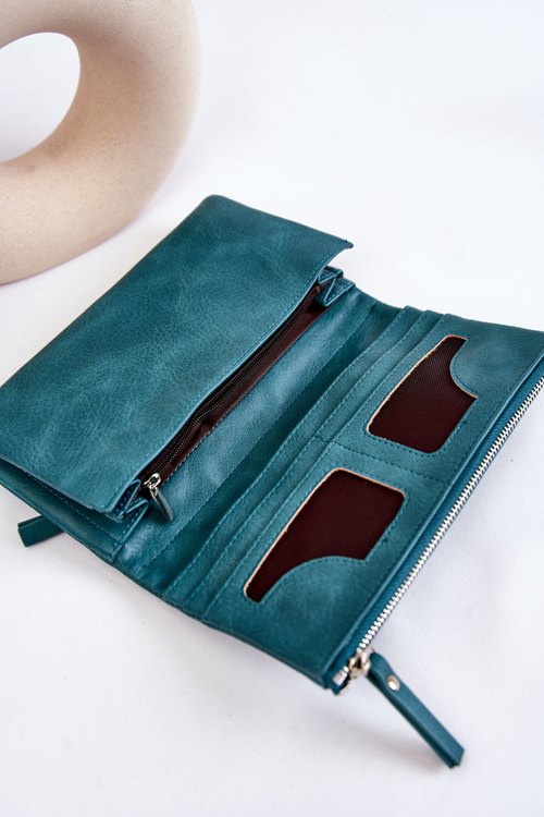 Жіночий великий гаманець на магніті Green Connes