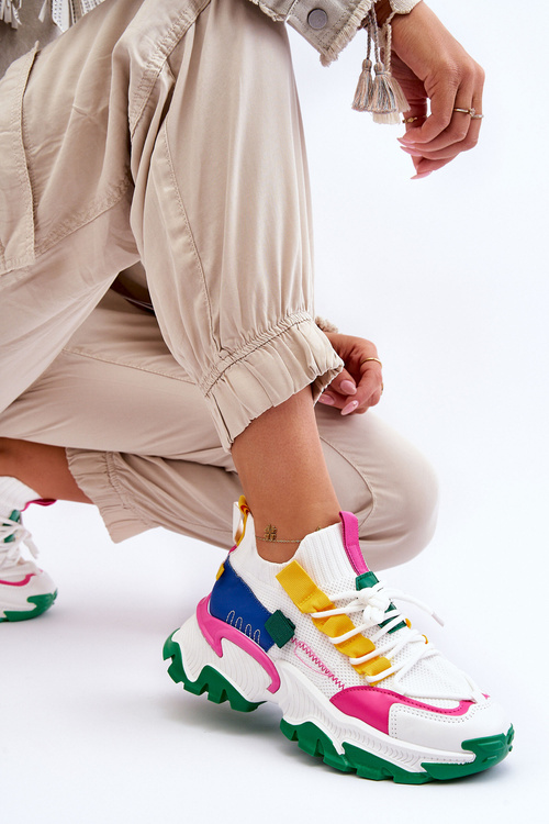 Жіночі кросівки біло-зелені Keaton