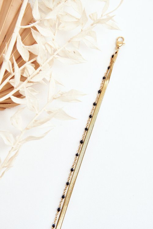 Подвійний браслет зі змією та золото Anker