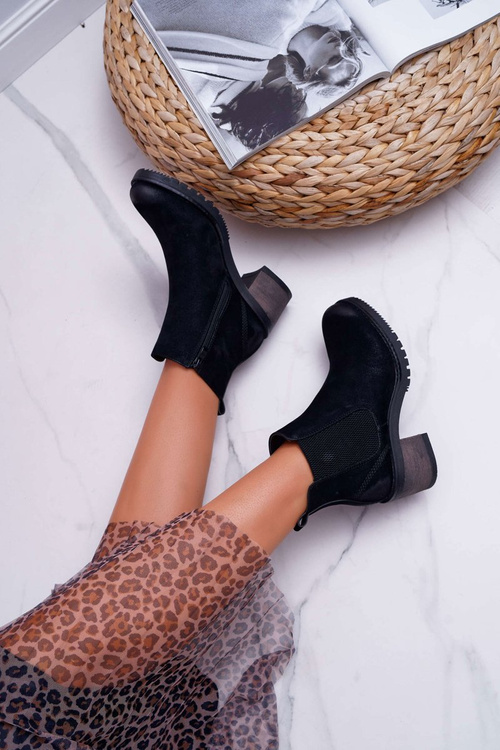 Чоботи жіночі на підборах Sergio Leone Чорні BR BT702