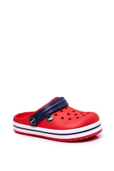 Дитяче взуття для дівчинки і хлопчика гірки Crocs червоні