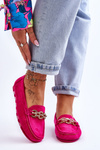 Жіночі замшеві лофери кольору Фуксія Соренто