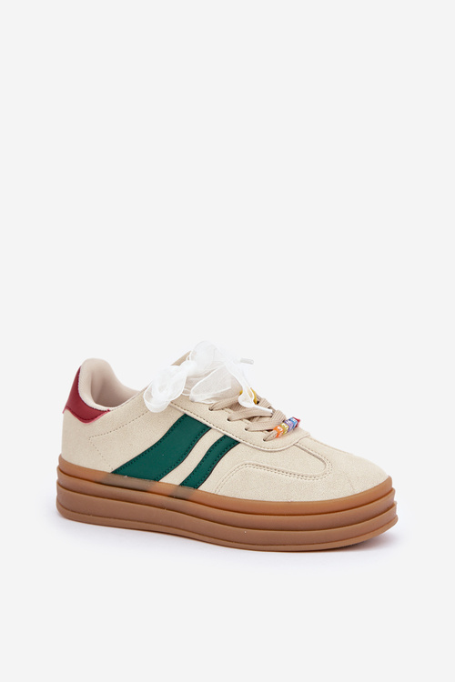 Жіночі Кросівки З Пришивками Бежеві Jariana