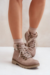 Теплі жіночі черевики темно-бежеві Lee Cooper LCJ-24-03-3042