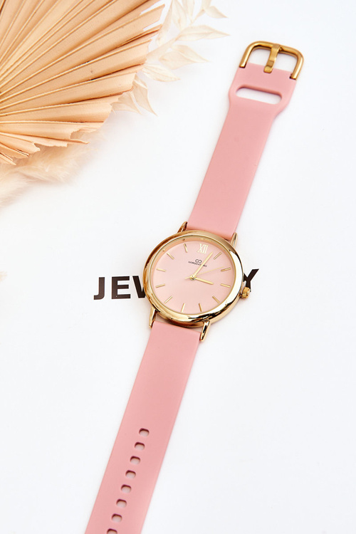 Жіночий гумовий годинник Giorgio&Dario Pink