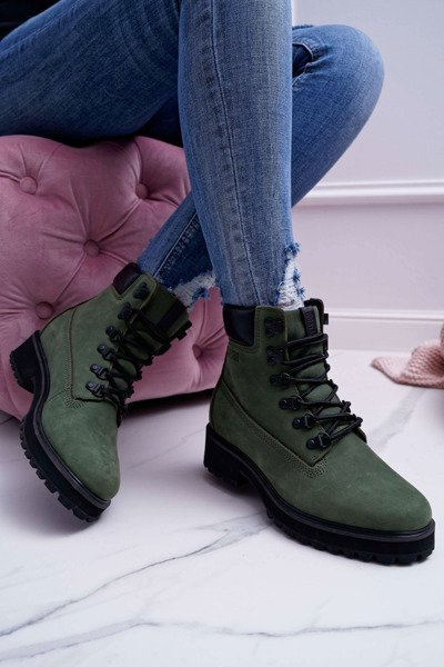 Жіночі чоботи Trappers Big Star Green EE274031