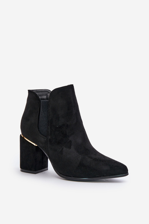 Еко-замшеві ботильйони на підборах, утеплені, коричневі Daivine