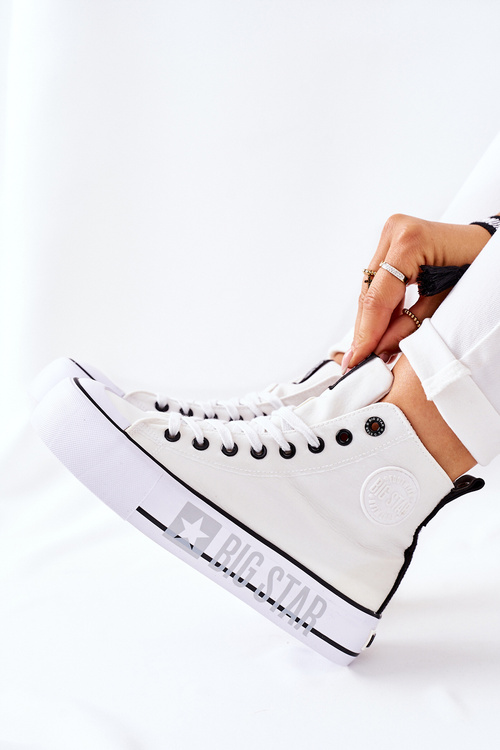 Високі кросівки на платформі Big Star II274014 Білі
