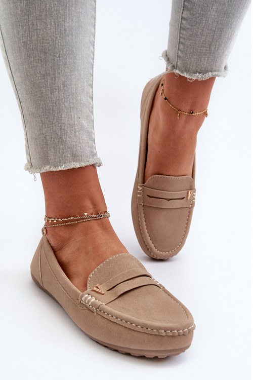 Класичні бежеві жіночі мокасини Iramarie