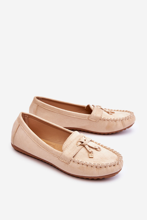 Класичні замшеві лофери бежеві Good Time