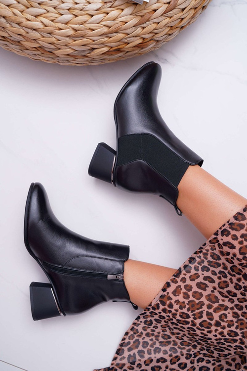 Жіночі шкіряні черевики Laura Messi Black 2034