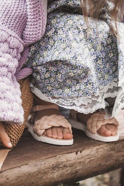 Дитячі плетені босоніжки Pink Adella