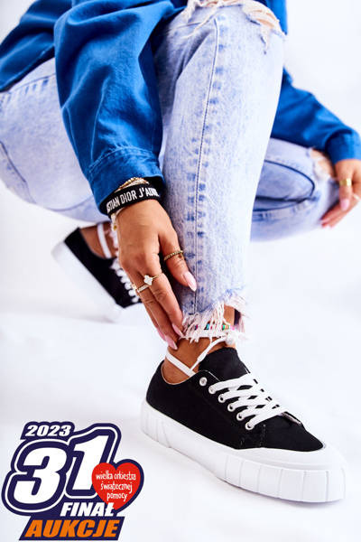 Жіночі кросівки на платформі чорні в комплекті