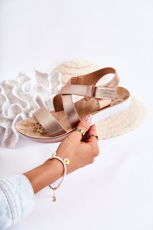 Дитячі босоніжки на липучці Pink Gold Alise