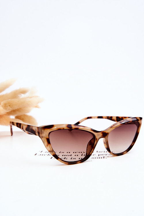 Модні сонцезахисні окуляри Cat Eye V090169 Leopard Beige
