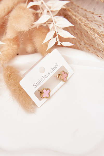 Сережки з нержавіючої сталі рожеве золото