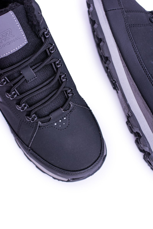 Чоловічі утеплені трекінгові черевики чорні Newlans2