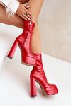 Лакові Черевики На Платформі І Високому Каблуці Червоні Lotisha