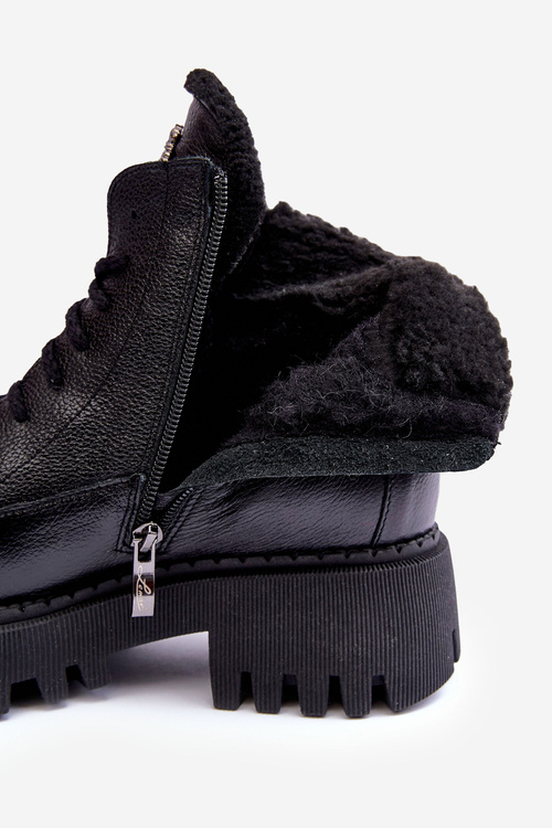 Жіночі шкіряні черевики Trapper Black Vergo