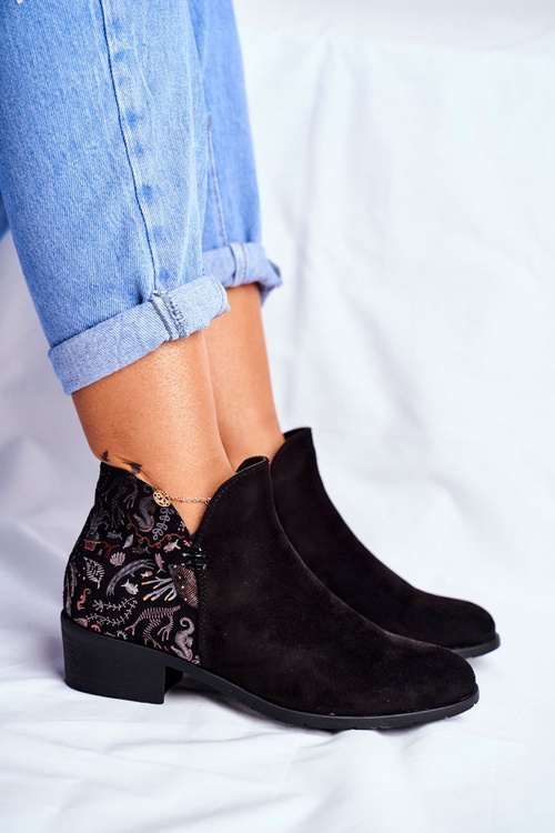 Жіночі весняні черевики на плоскій підошві Чорні Елізабет