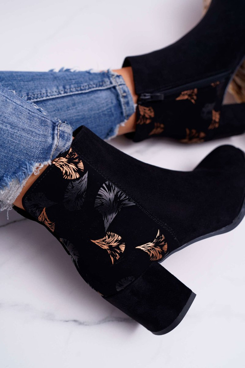 Чоботи жіночі на шпильці Sergio Leone чорні бежеві BT521