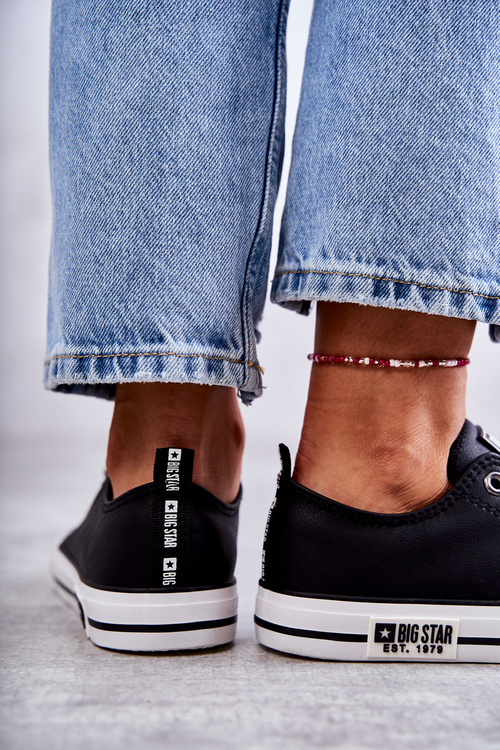 Жіночі шкіряні кросівки Big Star KK274096 Чорні
