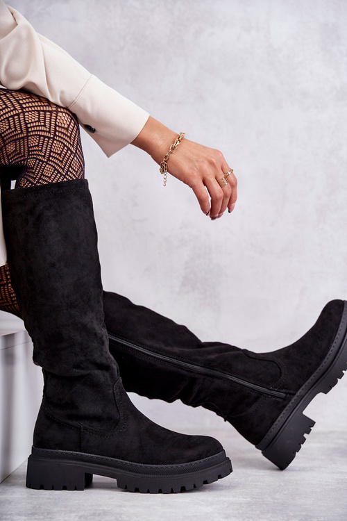 Жіночі теплі чоботи Helma чорного кольору