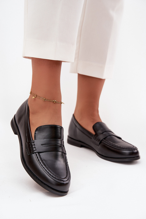 Мокасини Лофери Жіночі З Еко Шкіри Чорні Bessina