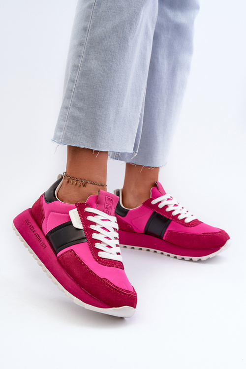 Жіночі кросівки на платформі Big Star NN274500 Memory Foam System Fuchsia