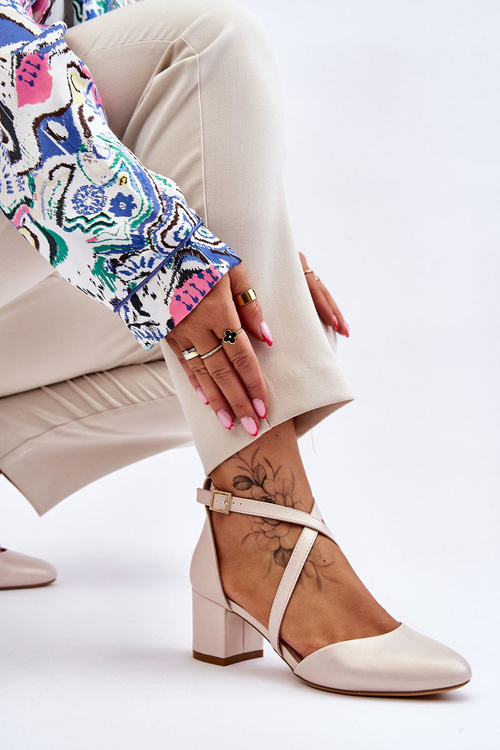 Човники на штанзі Sergio Leone SK824 Pearl Beige