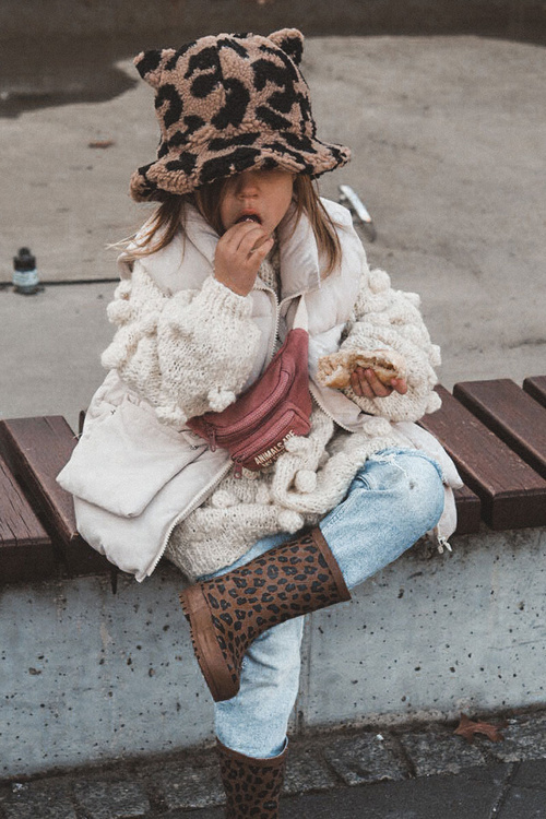 Дитячі калоші з леопардовим візерунком Коричневий Няні