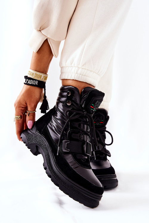 Жіночі снігові черевики на блискавці Black Marcia