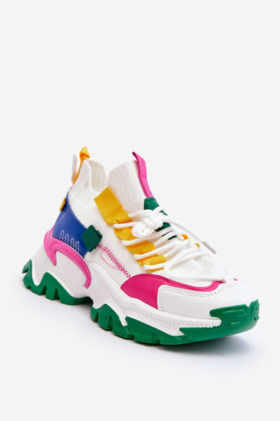 Жіночі кросівки біло-зелені Keaton