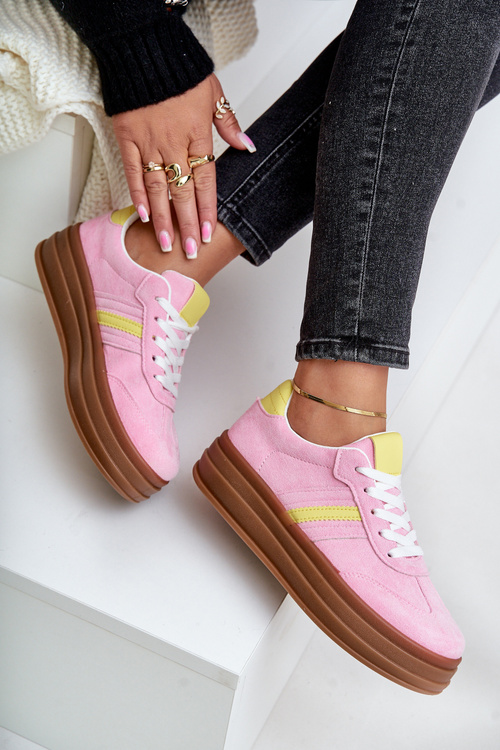 Жіночі кросівки на платформі Pink Dravinnia