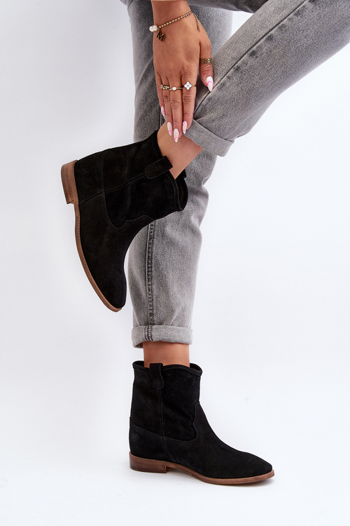 Чорні замшеві жіночі слипони Zazoo 2326