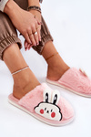 Жіночі хутряні тапочки з кроликом світло-рожеві Тріша