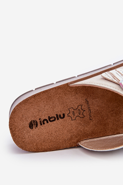 Зручні жіночі шльопанці з пряжками Inblu CP000045 Бежеві