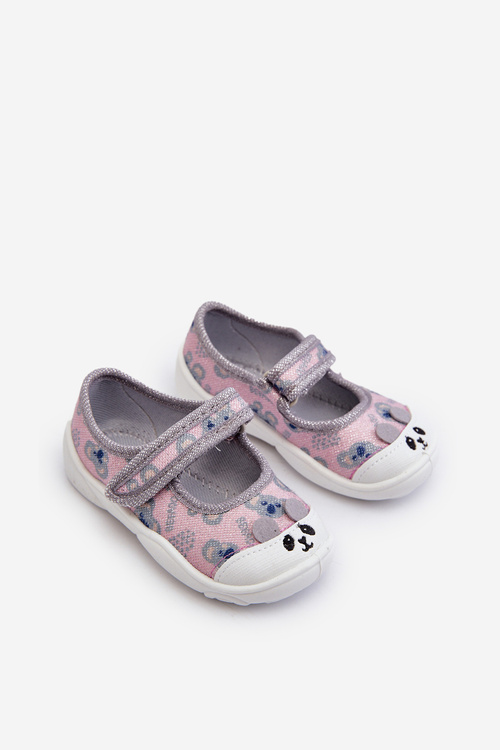 Тапочки Befado Balerina з ведмедиком 209P038 Сіро-рожевий