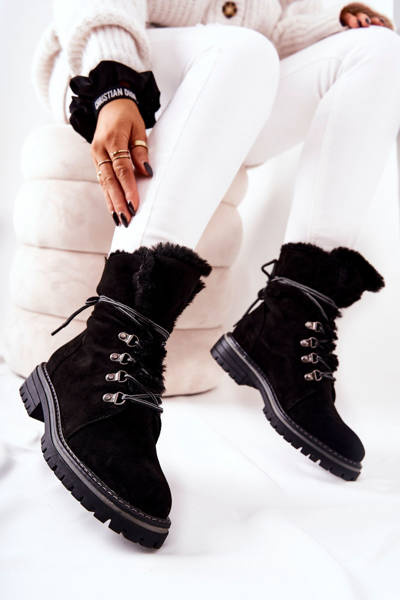 Утеплені черевики Trapper Black Nelby