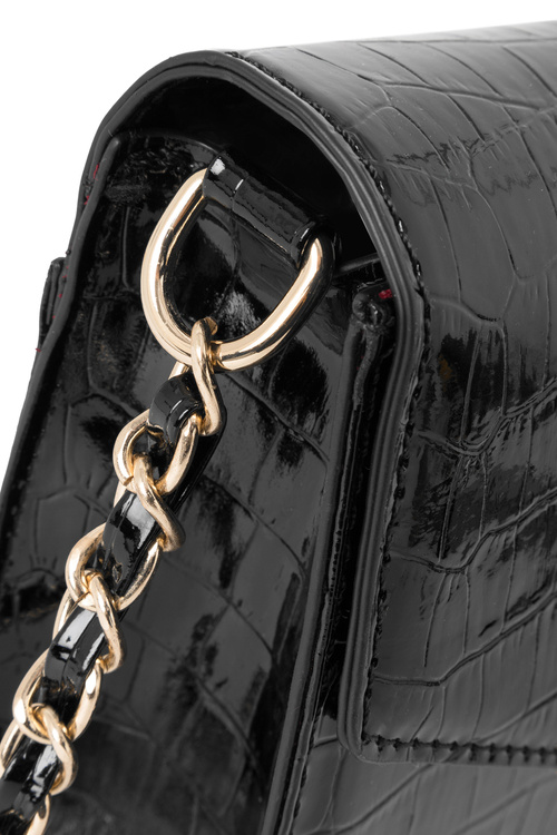 Маленька офіційна сумка з тваринним принтом NOBO NBAG-R3040-C020 чорна