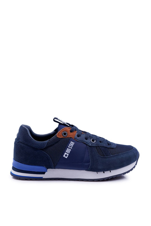 Спортивне чоловіче взуття Big Star Suede Leather Navy Blue DD174321