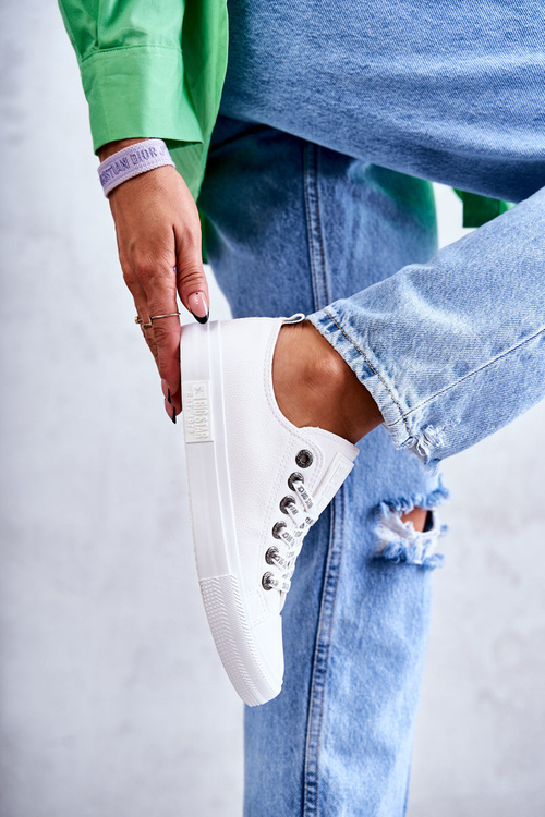 Жіночі шкіряні кросівки Big Star KK274105 Білі