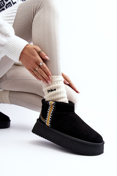 Снігові черевики на платформі з малюнком Black Udra