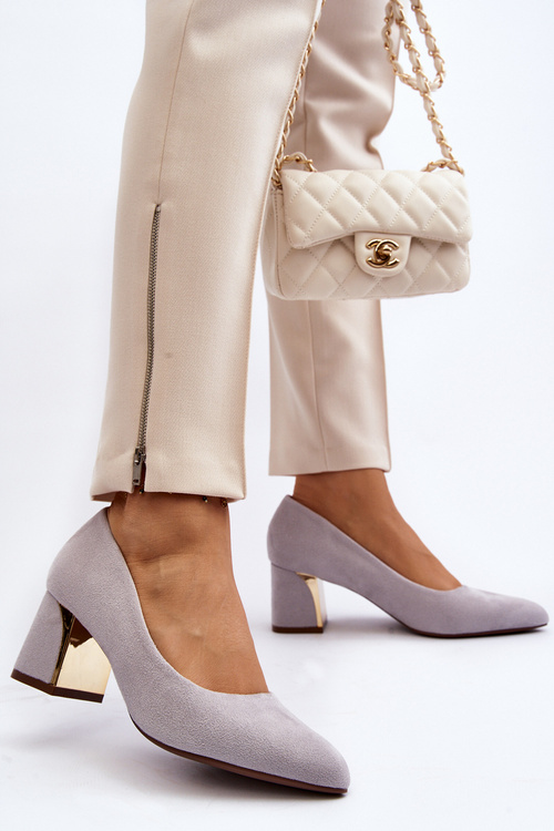 Сірі туфлі на шпильці Stelloria