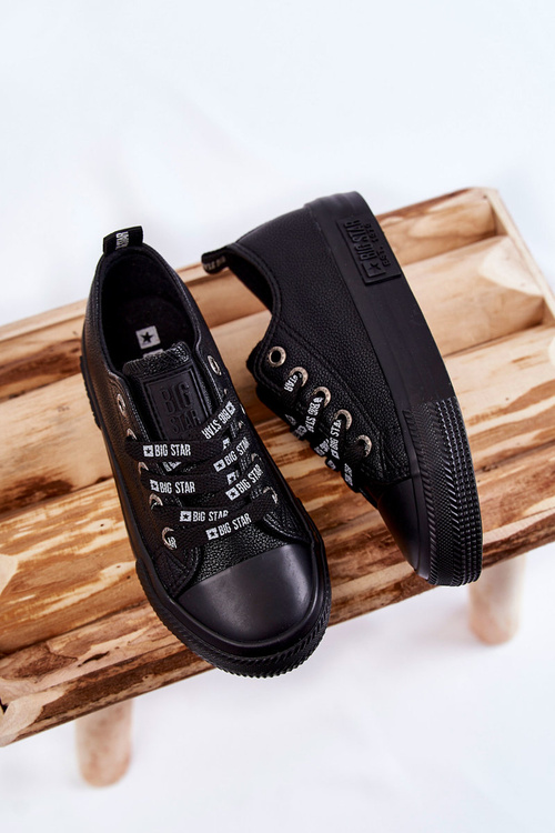 Дитячі шкіряні кросівки BIG STAR KK374057 Чорні